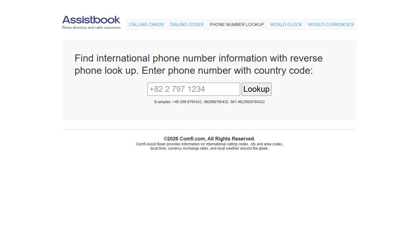 Reverse Phone Lookup | Comfi