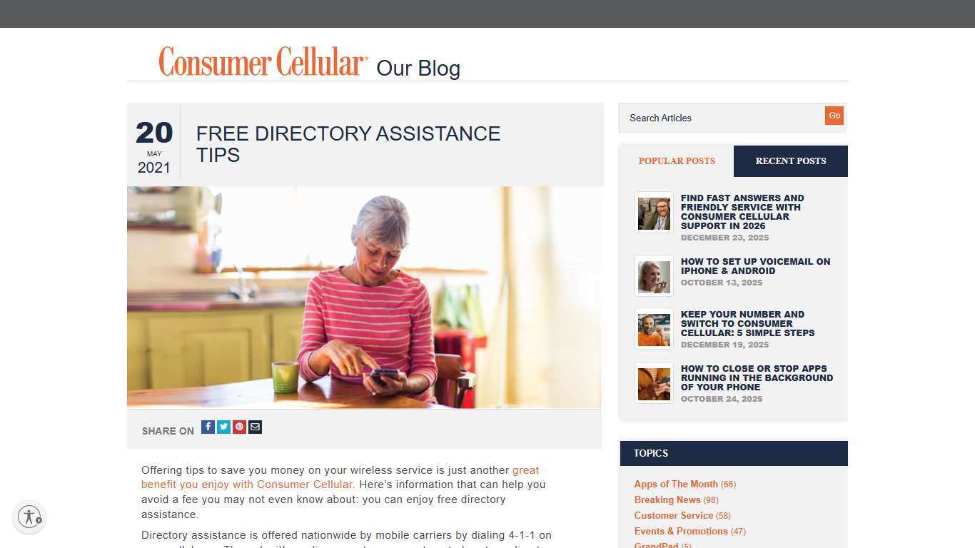 Free Directory Assistance Tips