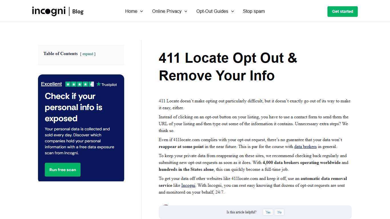 411 Locate Opt Out & Remove Your Info [2026] | Incogni